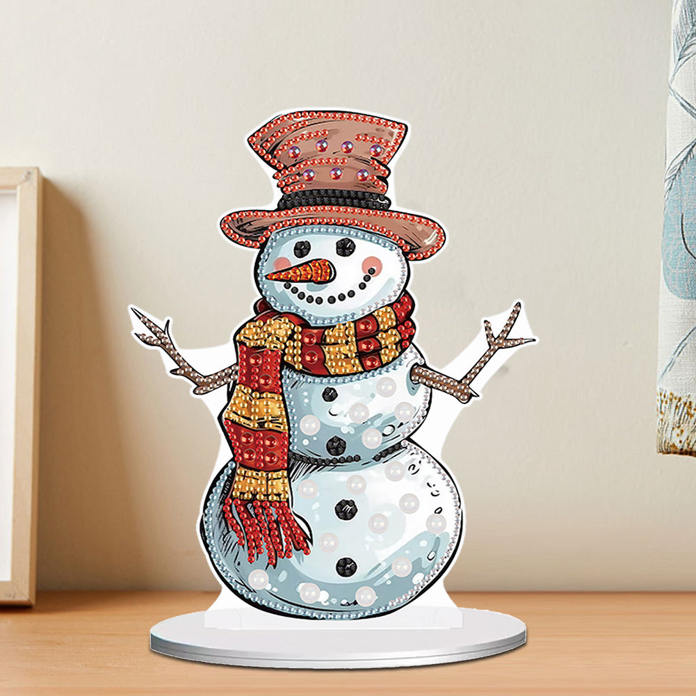 Diamond Painting Desktop Ornaments Kit for Office Desktop Decor (Snowman #6)