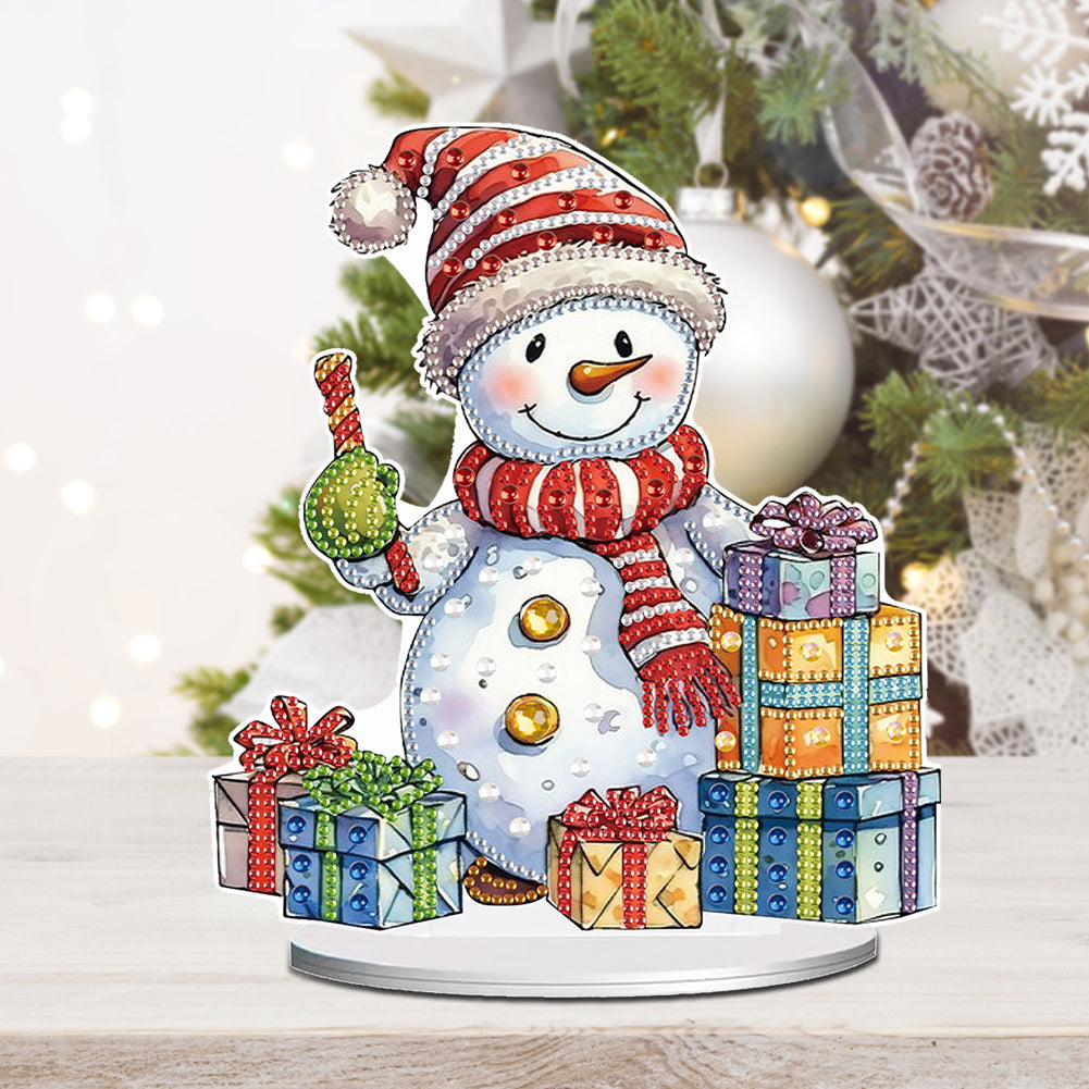 Diamond Painting Desktop Ornaments Kit for Office Desktop Decor(Decor Snowman#7)