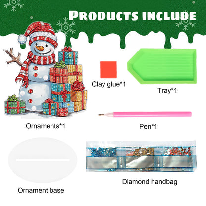 Diamond Painting Desktop Ornaments Kit for Office Desktop Decor(Gift Snowman #9)