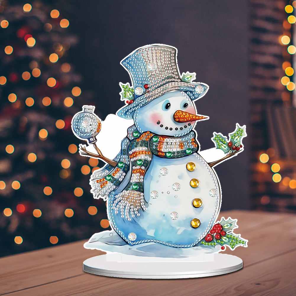 Diamond Painting Desktop Ornament Kit for Office Desktop Decor(Decor Snowman#10)