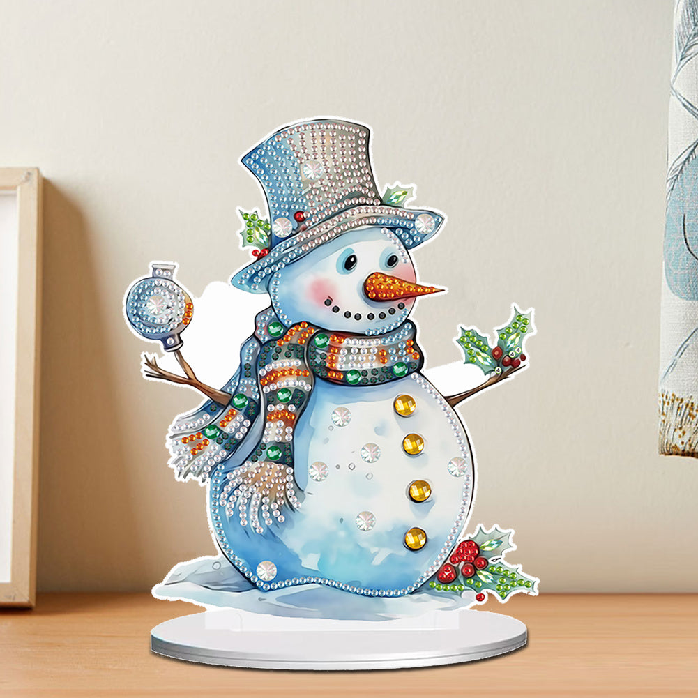 Diamond Painting Desktop Ornament Kit for Office Desktop Decor(Decor Snowman#10)