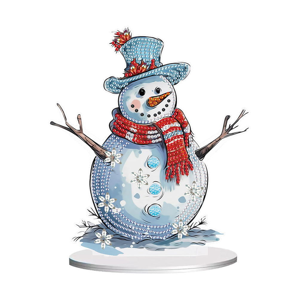 Diamond Painting Desktop Ornaments Kit for Office Desktop Decor (Snowman #12)