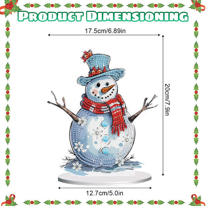 Diamond Painting Desktop Ornaments Kit for Office Desktop Decor (Snowman #12)