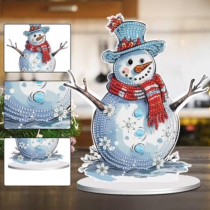 Diamond Painting Desktop Ornaments Kit for Office Desktop Decor (Snowman #12)