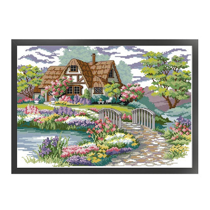 Dream Home - 14CT Stamped Cross Stitch 44*34CM(Joy Sunday)