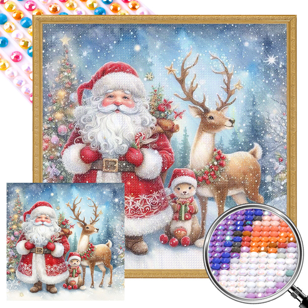 Santa Claus - Full AB Round Drill Diamond Painting 40*40CM