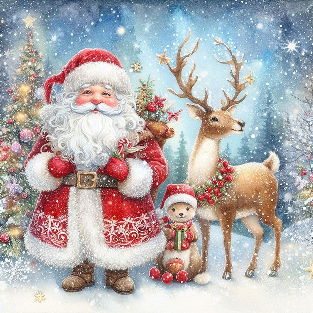 Santa Claus - Full AB Round Drill Diamond Painting 40*40CM