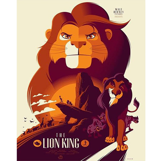 Lion King - Full Round Drill Diamond Painting 40*50CM