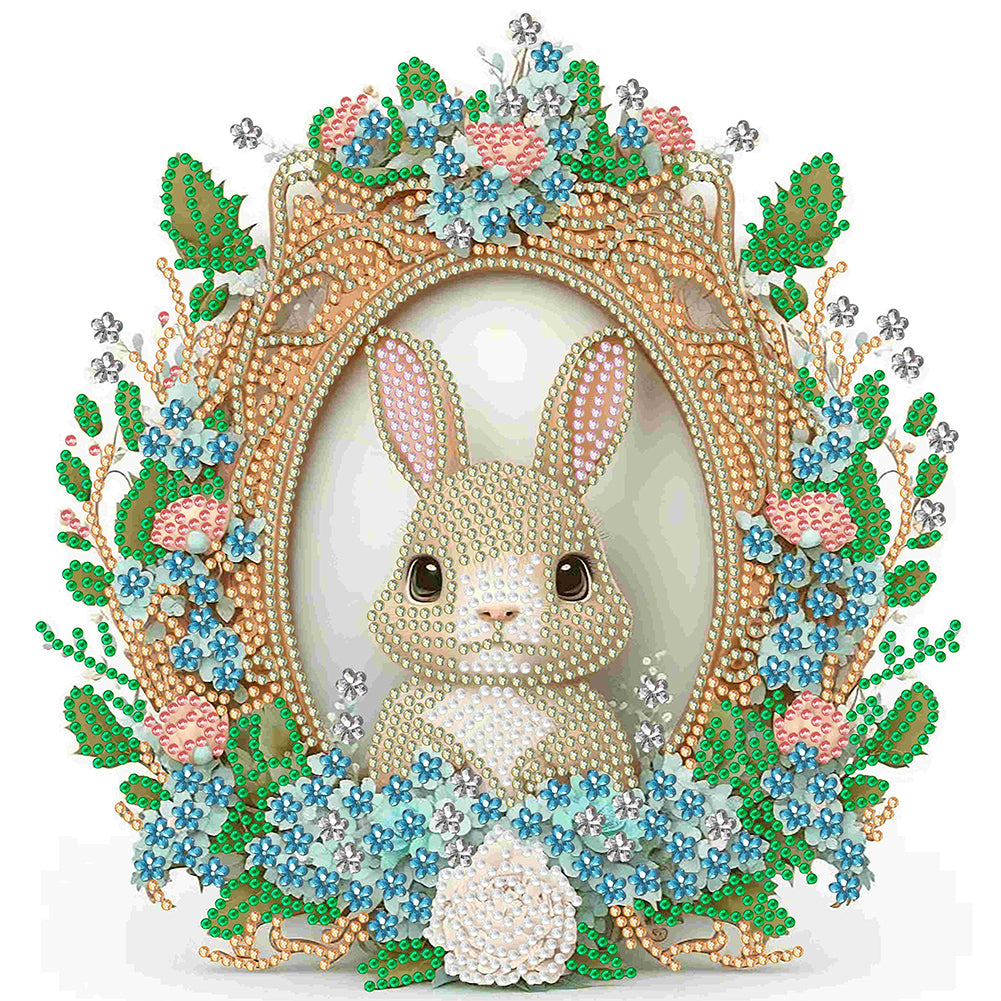 Garland Rabbit - Special Shaped Drill Diamond Painting 30*30CM