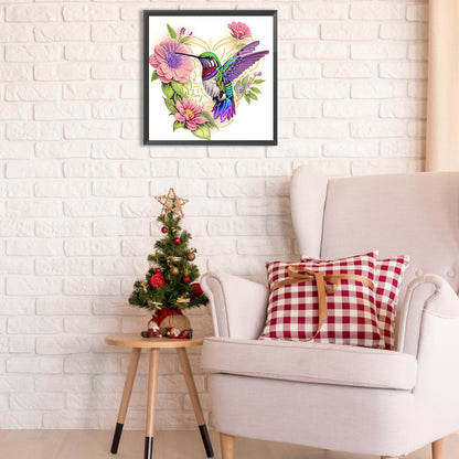Birds In Flowers - Special Shaped Drill Diamond Painting 30*30CM