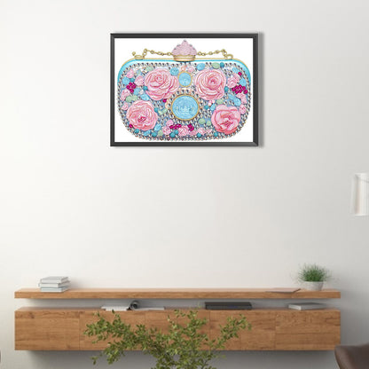 Pink Blue Bag - Special Shaped Drill Diamond Painting 40*30CM