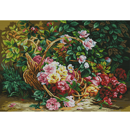 Rose - 14CT Stamped Cross Stitch 59*44CM(Joy Sunday)