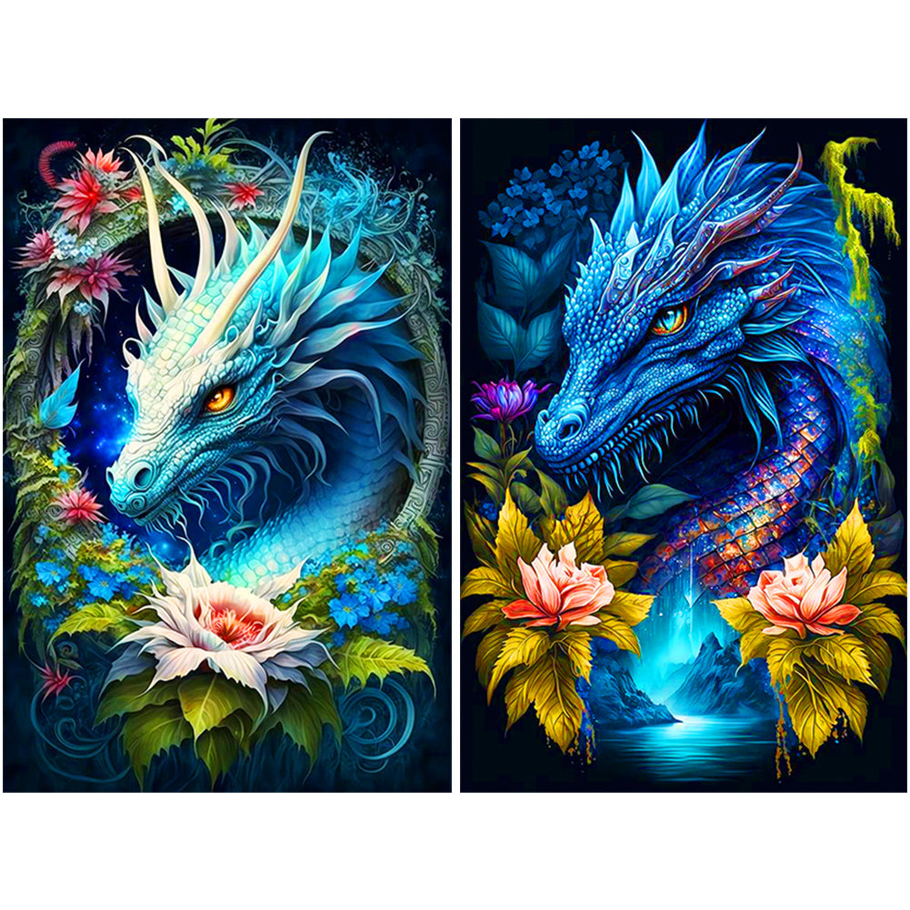 Dragon Of The Pool - Full Round Drill Diamond Painting 40*60CM