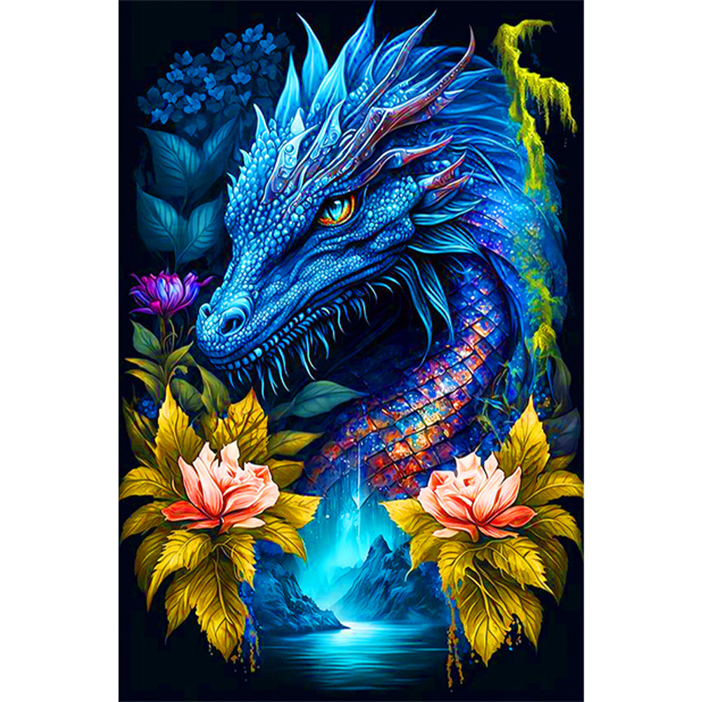 Dragon Of The Pool - Full Round Drill Diamond Painting 40*60CM