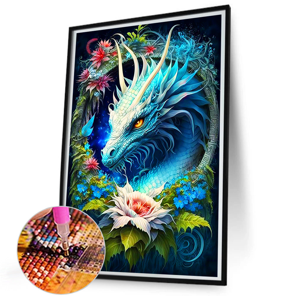 Dragon Of The Pool - Full Round Drill Diamond Painting 40*60CM