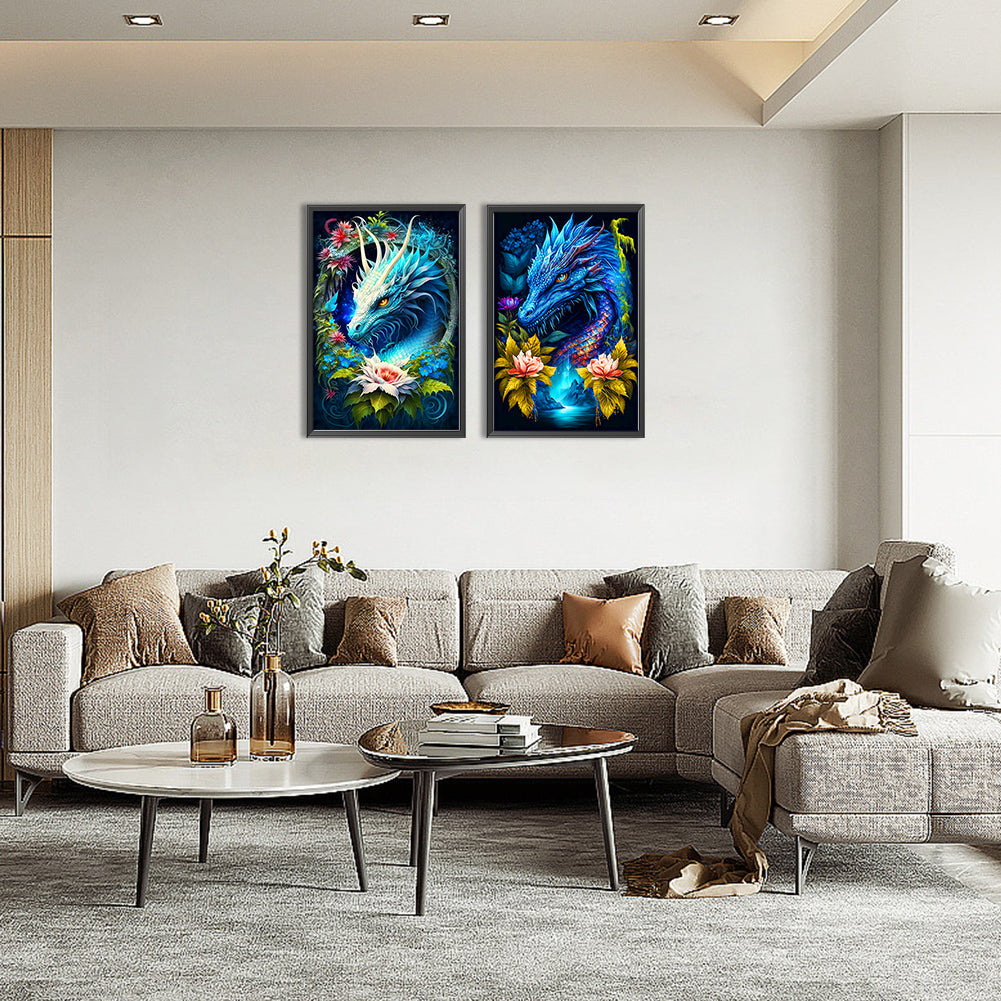 Dragon Of The Pool - Full Round Drill Diamond Painting 40*60CM