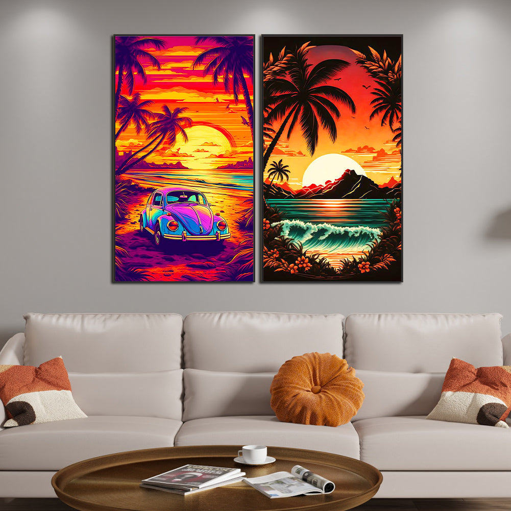 Sunset - Full Round Drill Diamond Painting 40*70CM