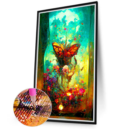 Butterfly Market Area - Full Round Drill Diamond Painting 40*70CM