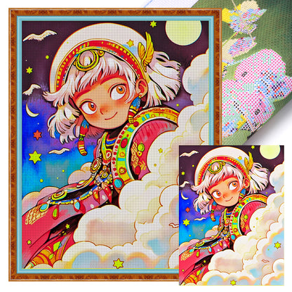 Ethnic Girl - 11CT Stamped Cross Stitch 40*55CM(Joy Sunday)