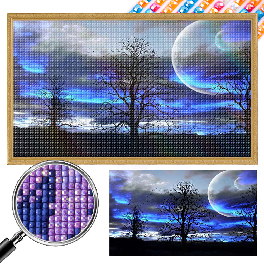 In The Forest Under The Moon - Full AB Square Drill Diamond Painting 60*35CM