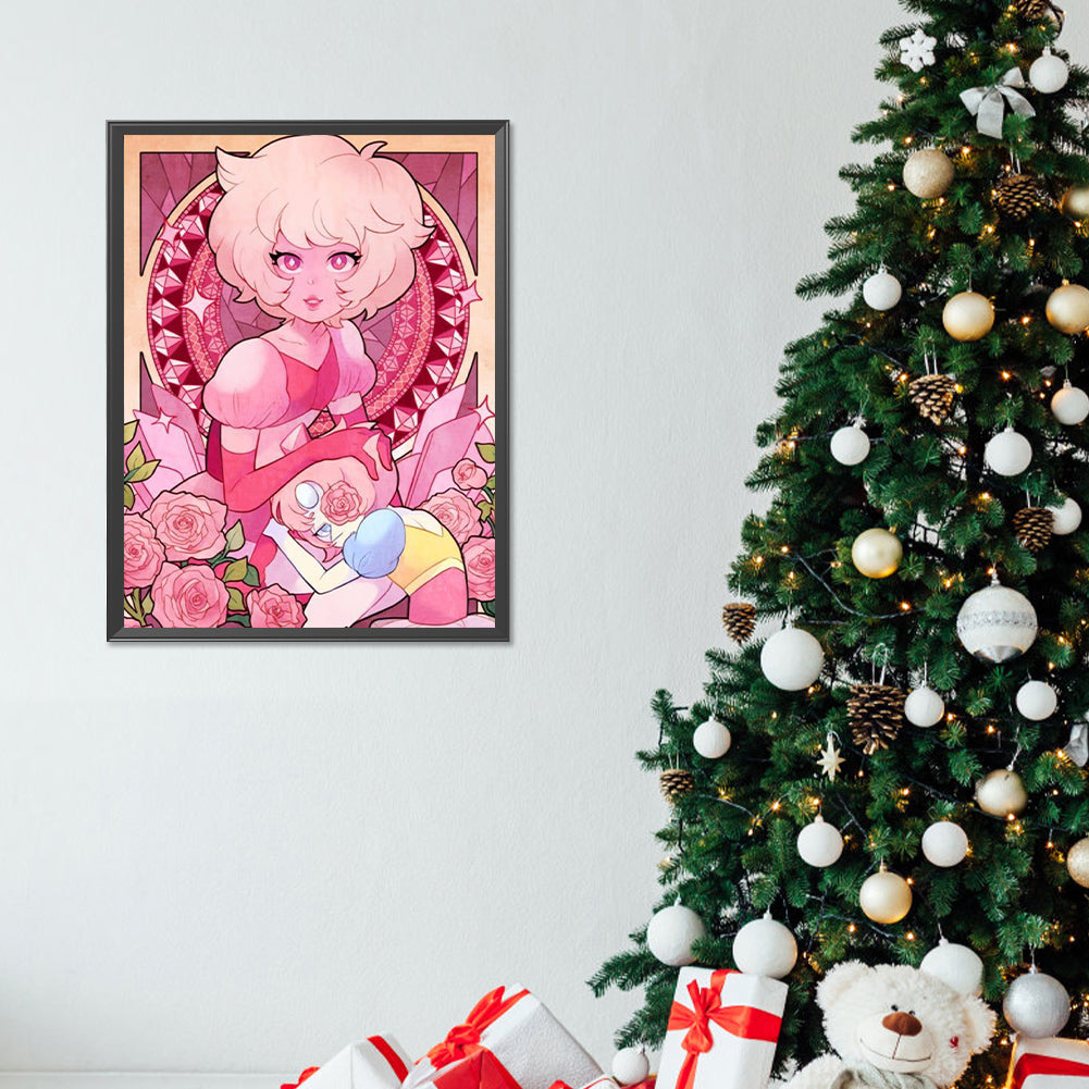 Pink Diamonds And Pearls - Full Round Drill Diamond Painting 30*40CM