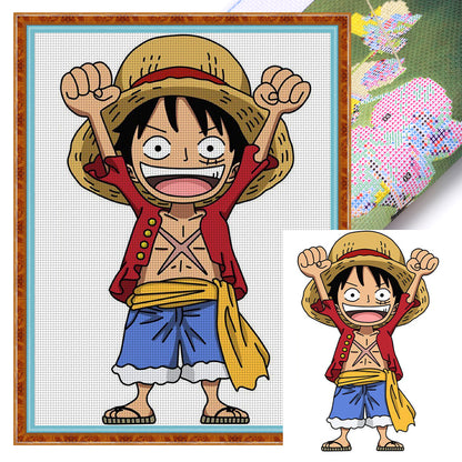 One Piece - 11CT Stamped Cross Stitch 40*53CM(Joy Sunday)