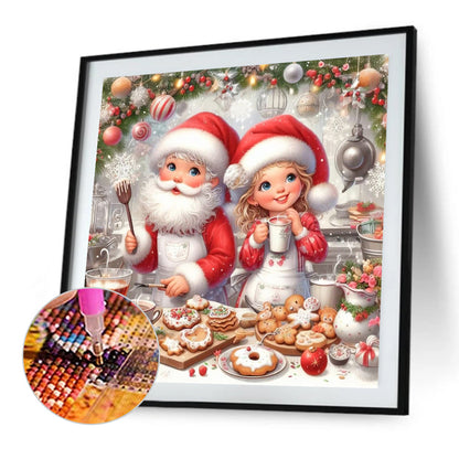 Cooking Together At Christmas - Full Square Drill Diamond Painting 30*30CM