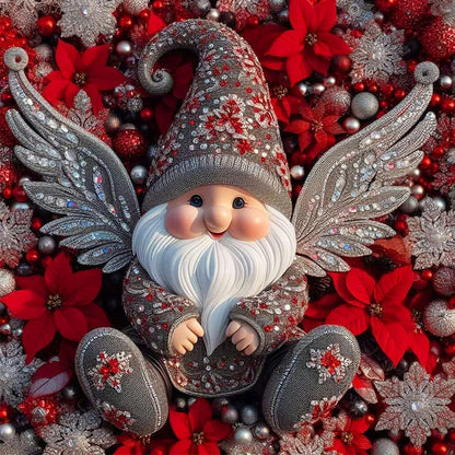 Double Feather Santa Claus - Full Square Drill Diamond Painting 30*30CM