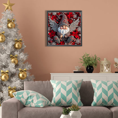 Double Feather Santa Claus - Full Square Drill Diamond Painting 30*30CM