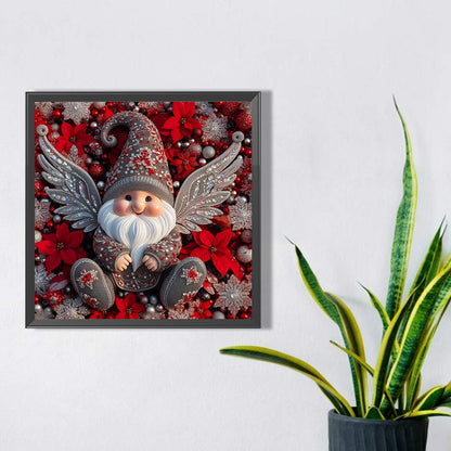 Double Feather Santa Claus - Full Square Drill Diamond Painting 30*30CM