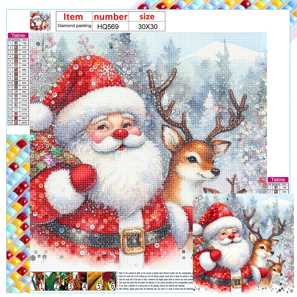 Santa Claus Travels - Full Square Drill Diamond Painting 30*30CM