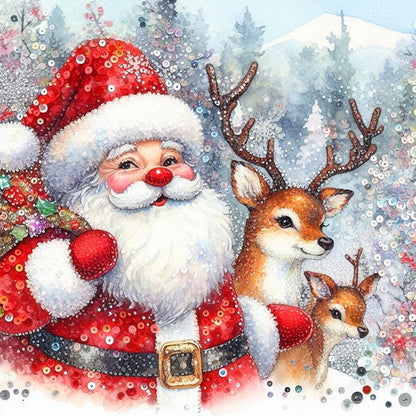 Santa Claus Travels - Full Square Drill Diamond Painting 30*30CM