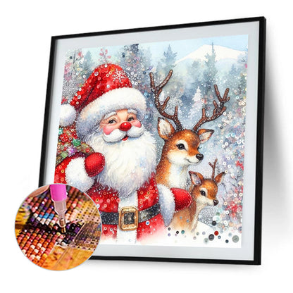 Santa Claus Travels - Full Square Drill Diamond Painting 30*30CM