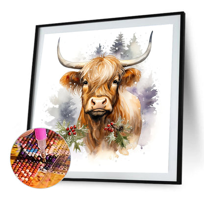 Highland Cattle - Full Round Drill Diamond Painting 35*35CM