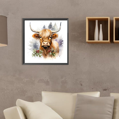 Highland Cattle - Full Round Drill Diamond Painting 35*35CM