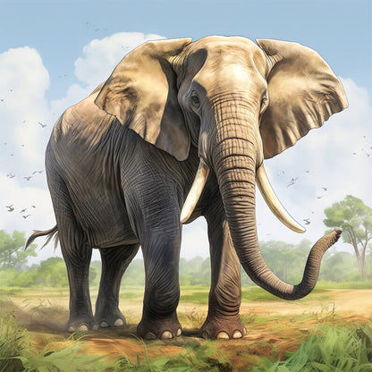 Elephant - Full Round Drill Diamond Painting 35*35CM