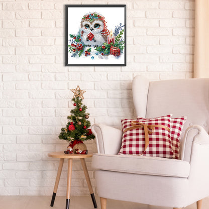 Winter Owl - Special Shaped Drill Diamond Painting 30*30CM