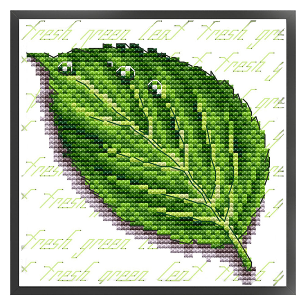 Leaf - 11CT Stamped Cross Stitch 20*20CM(Joy Sunday)