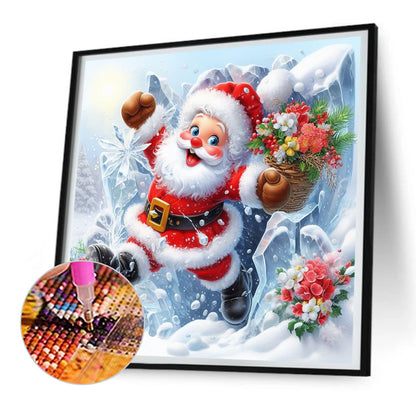 Broken Wall Santa - Full Round Drill Diamond Painting 30*30CM