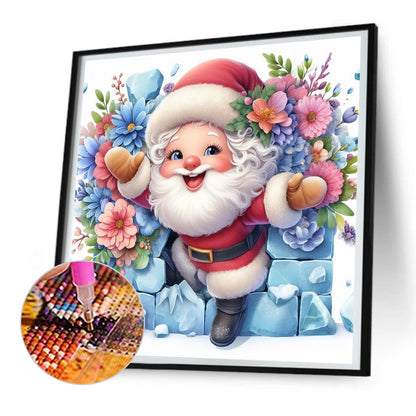 Broken Wall Santa - Full Round Drill Diamond Painting 30*30CM