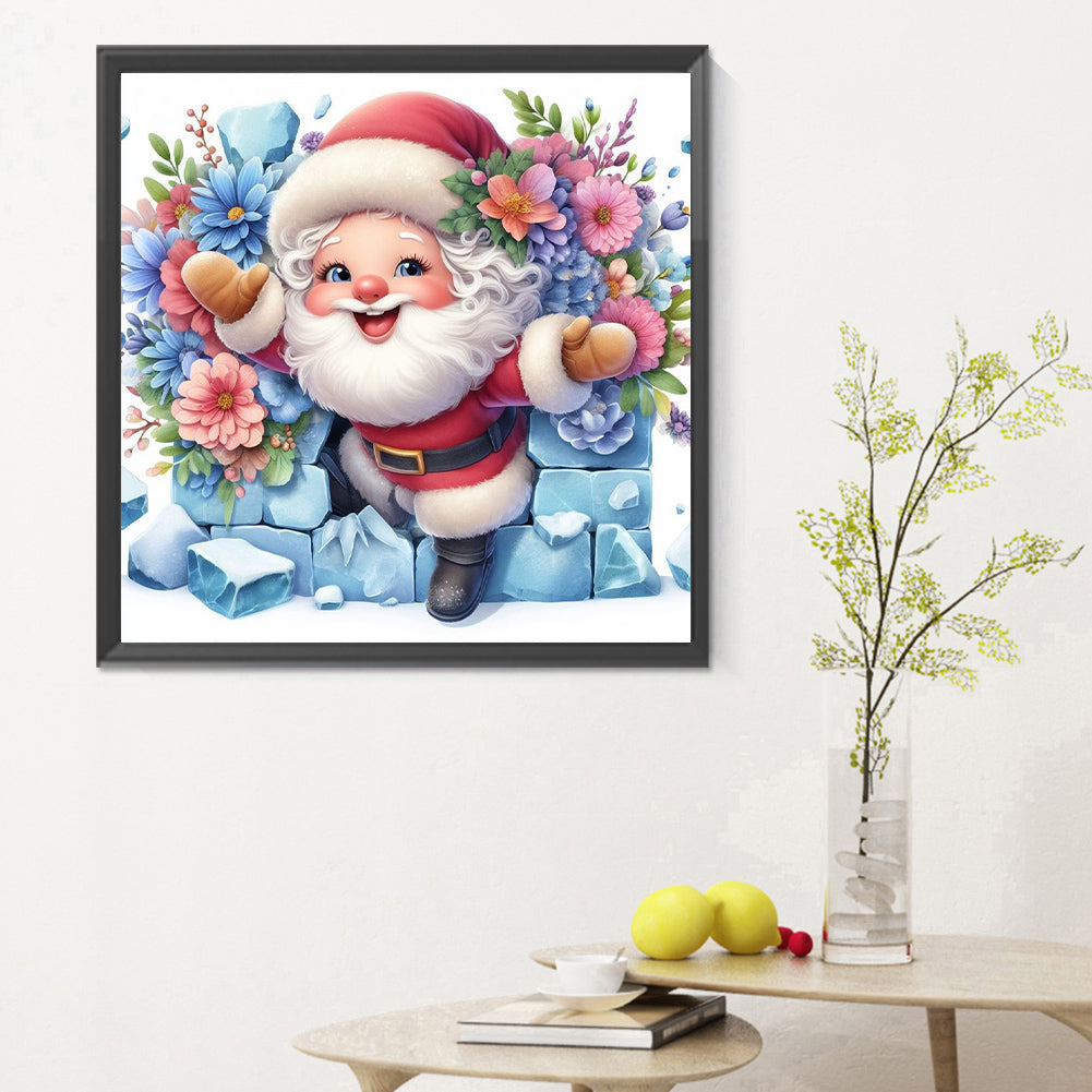 Broken Wall Santa - Full Round Drill Diamond Painting 30*30CM