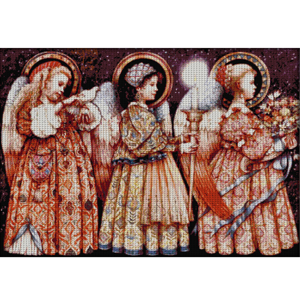 Christmas Eve Angel - 14CT Stamped Cross Stitch 71*54CM(Joy Sunday)