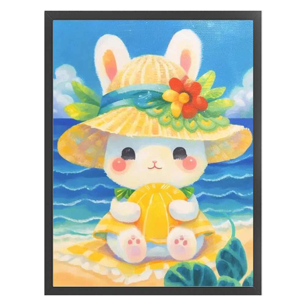 Seaside Bunny - 11CT Stamped Cross Stitch 40*55CM(Joy Sunday)