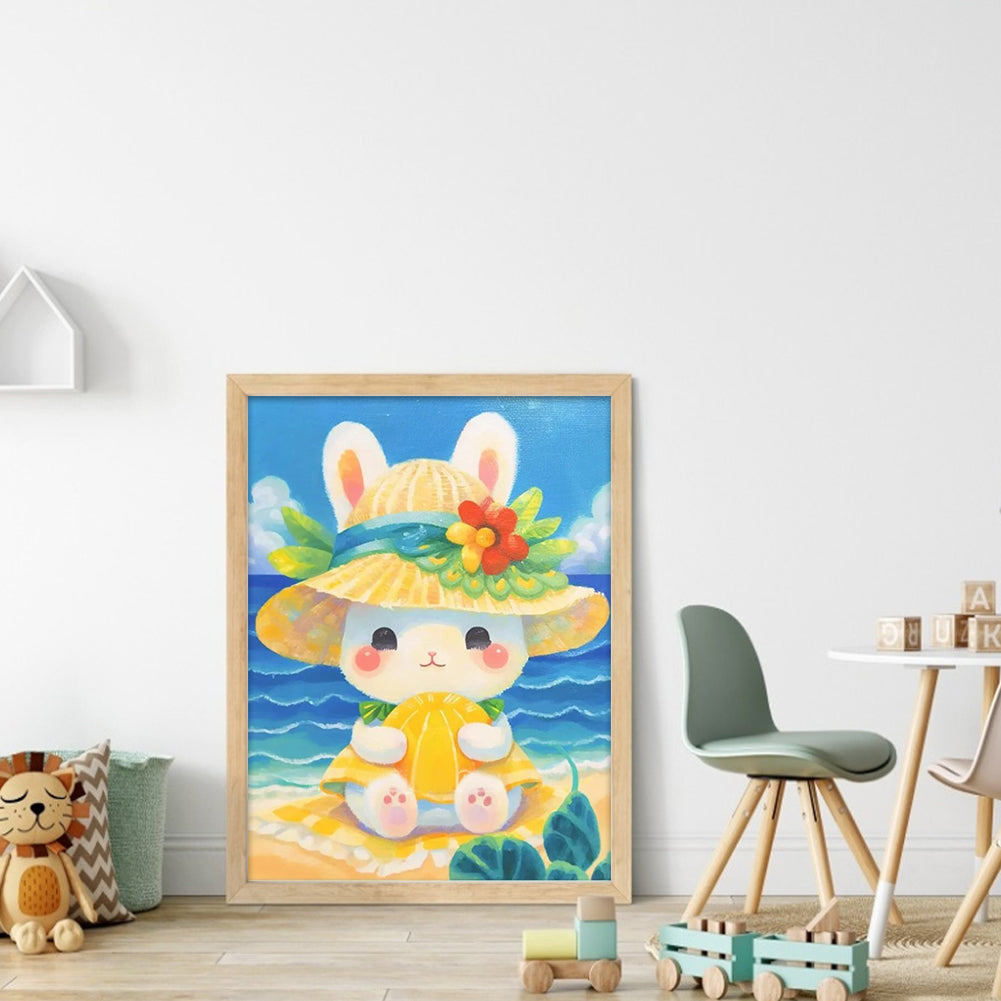 Seaside Bunny - 11CT Stamped Cross Stitch 40*55CM(Joy Sunday)