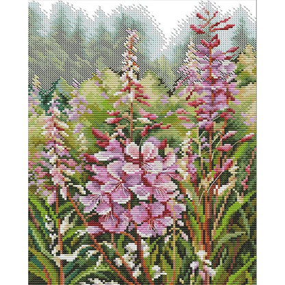 Wild Flowers - 14CT Stamped Cross Stitch 27*35CM(Joy Sunday)