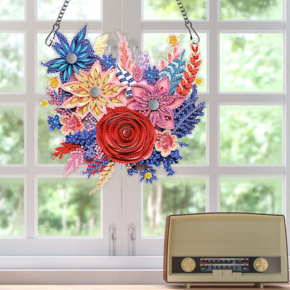 Special Shaped Diamond Painting Wreath Ornament for Home Window Door Decor (#1)