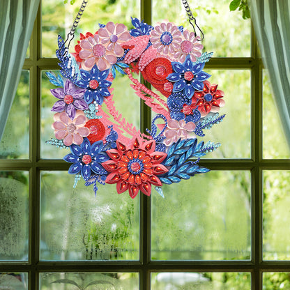 Special Shaped Diamond Painting Wreath Ornament for Home Window Door Decor (#3)