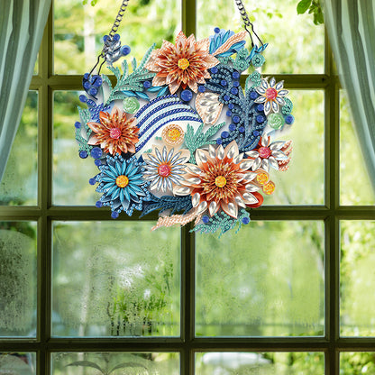 Special Shaped Diamond Painting Wreath Ornament for Home Window Door Decor (#4)