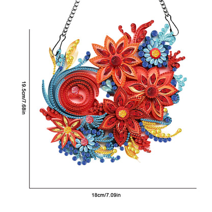 Special Shaped Diamond Painting Wreath Ornament for Home Window Door Decor (#6)