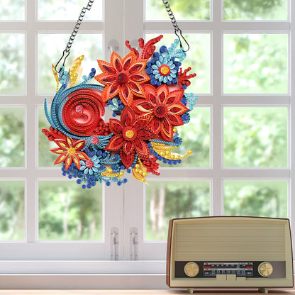 Special Shaped Diamond Painting Wreath Ornament for Home Window Door Decor (#6)